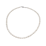 Lost Gen Club BELIZE PEARL CHAIN Necklaces 45 cm / White BLZ-NEC-SIL