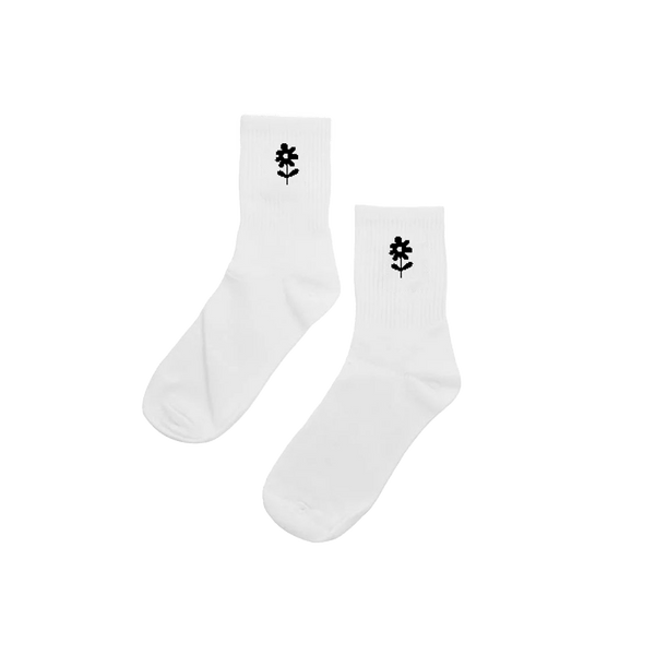 Nerety Essentials DIGITAL FLOWERS WHITE SOCKS Socks