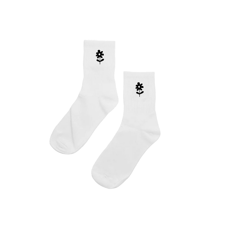 Nerety Essentials DIGITAL FLOWERS WHITE SOCKS Socks