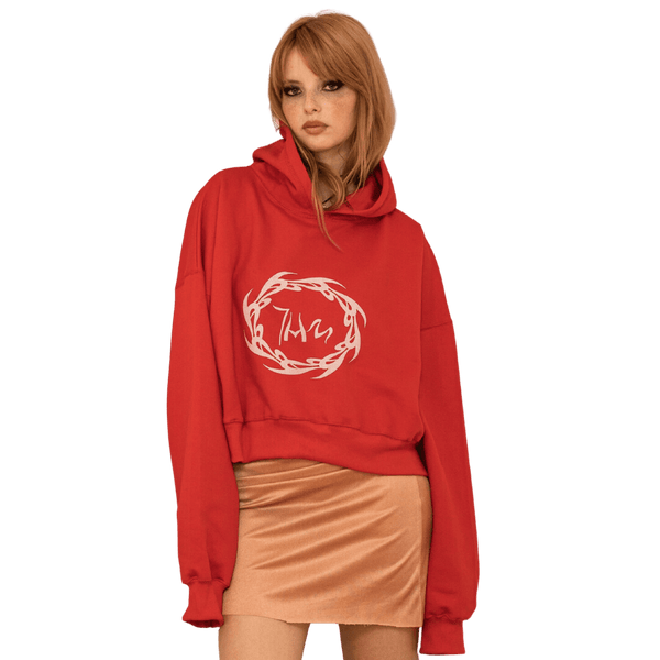7 AM 7AM CROP LIMITED UNITS Hoodies One Size / Red 43427724001437
