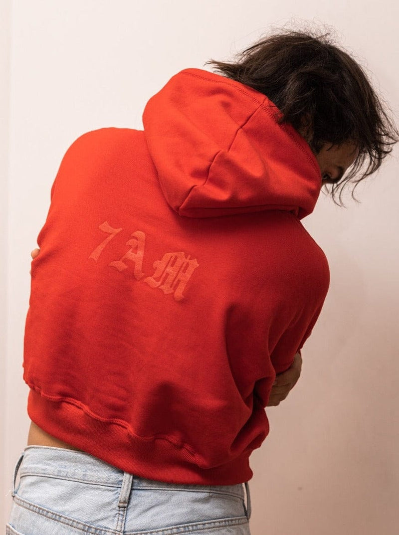 7 AM CORAL CROP LIMITED UNITS Hoodies One Size / Coral 43427719381149