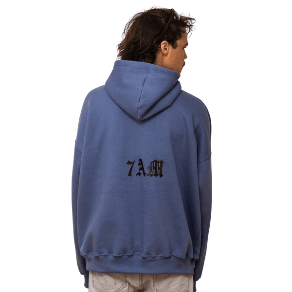 7 AM TECHNO BLUE Hoodies One Size / Navy Blue 43427690283165