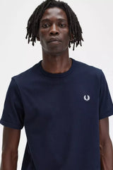 FRED PERRY CAMISETA HOMBRE RINGER M3519 AZUL