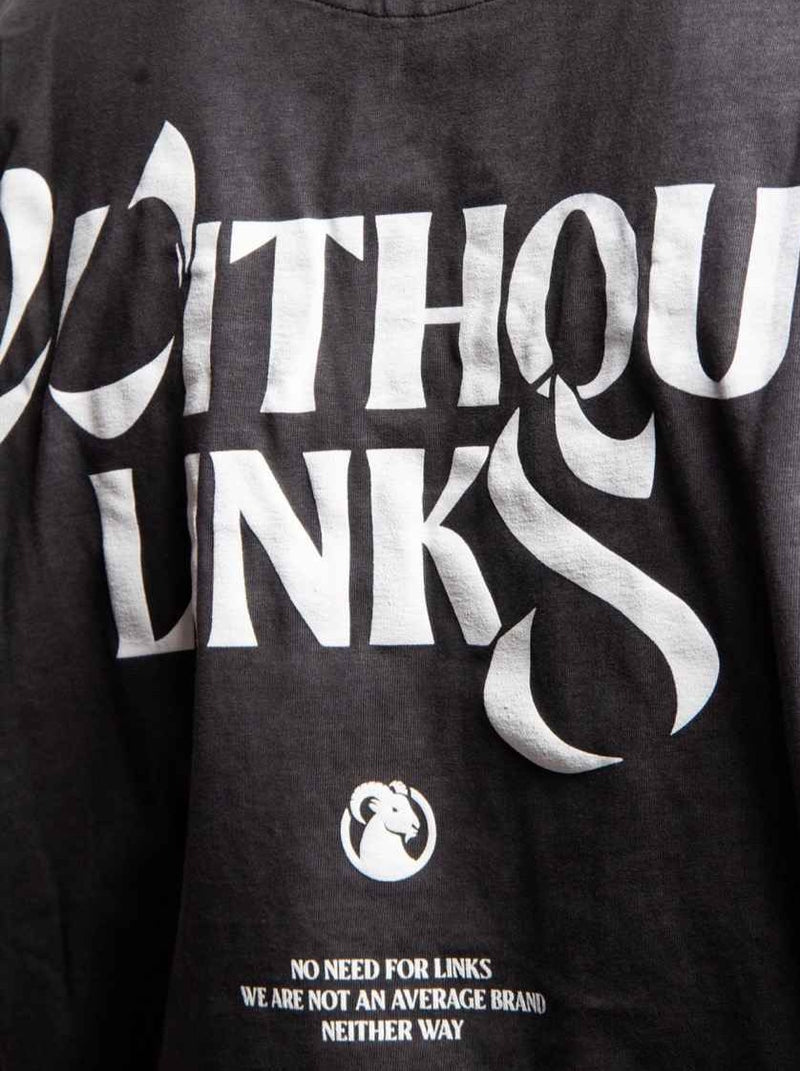 WITHOUT LINKS TEE - BLACK OYSTER