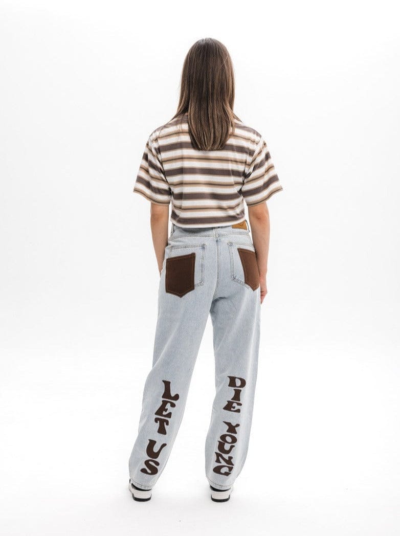Heartbreak Hotel YOUNG EMBROIDERED FLARED DENIM Pants