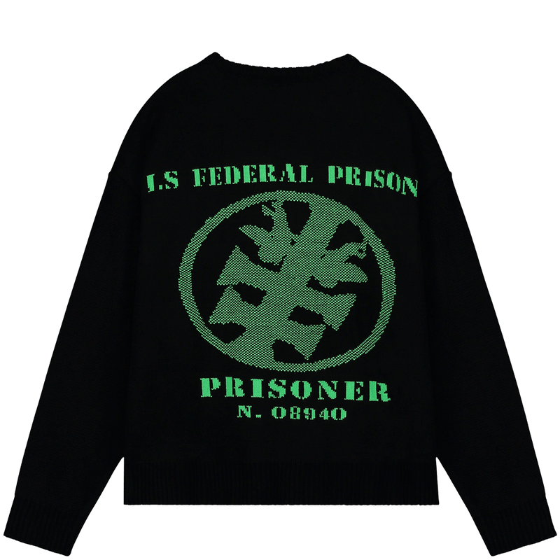 IERO FEDERAL PRISION KNITTED BLACK Sweaters