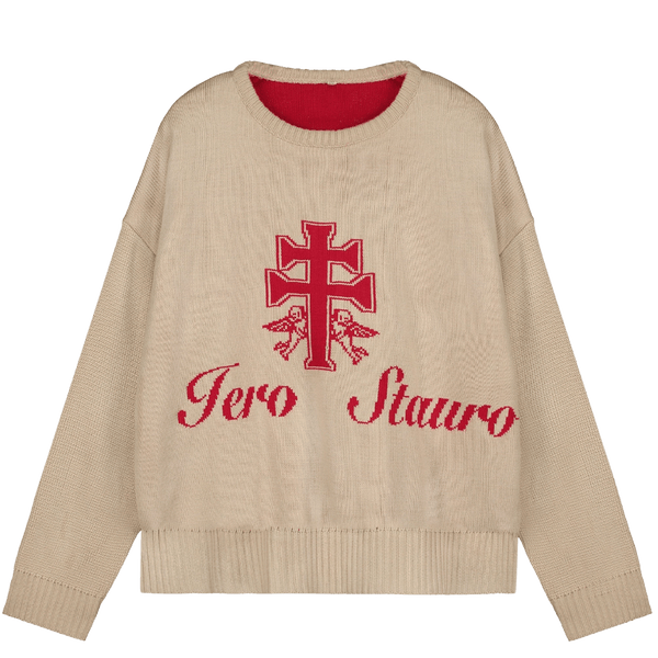IERO JUDGAMENT KNITTED BEIGE Sweaters