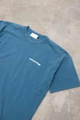 STEEL BLUE "TO THE WORLD" T-SHIRT
